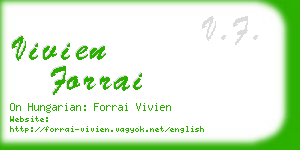 vivien forrai business card